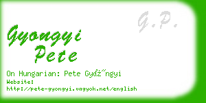gyongyi pete business card